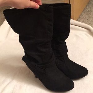 Boots with 4 in. heel